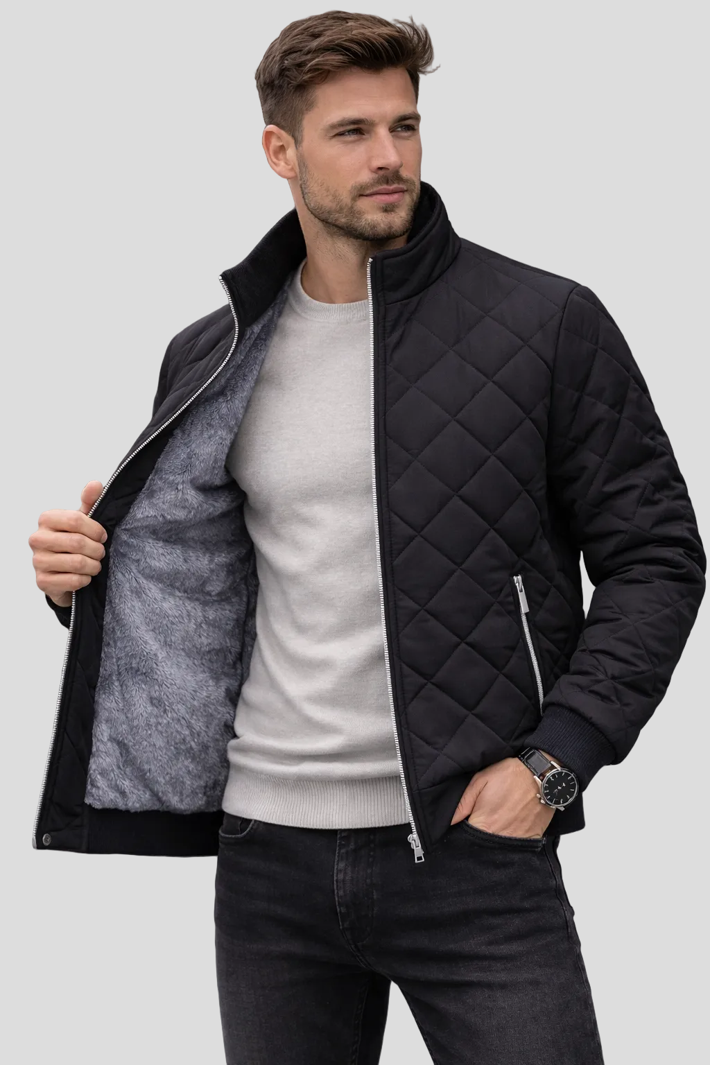 Lässige Herrenjacke – Moderner urbaner Alltagsstil