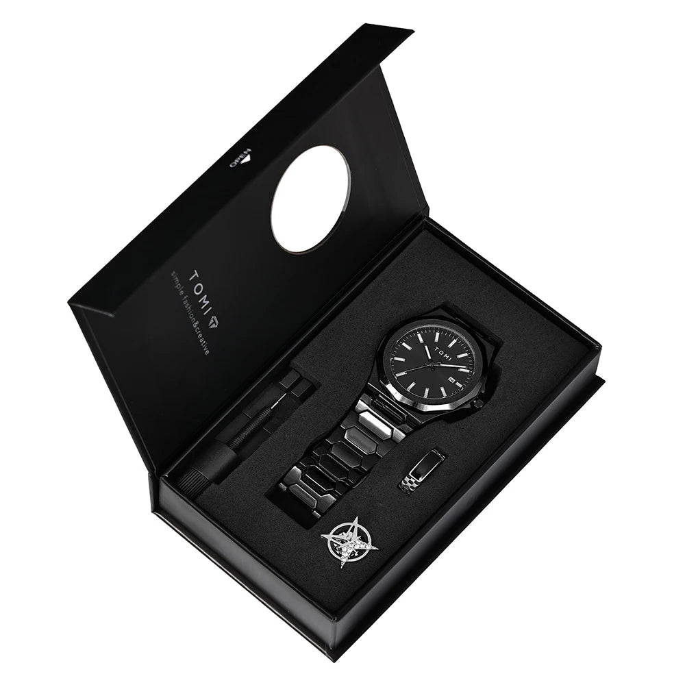 Northport Business Watch in gift box with minimalist dial and stainless steel band.