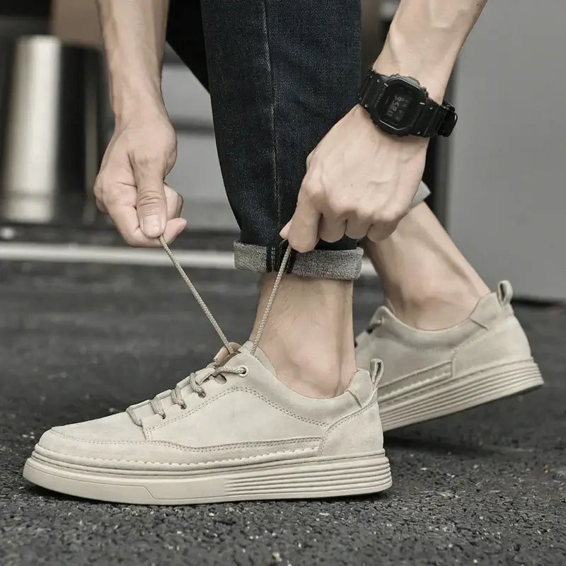 Huxley Suede Sneakers for men, showcasing lightweight, breathable casual style. Perfect for daily wear, travel, and comfort.