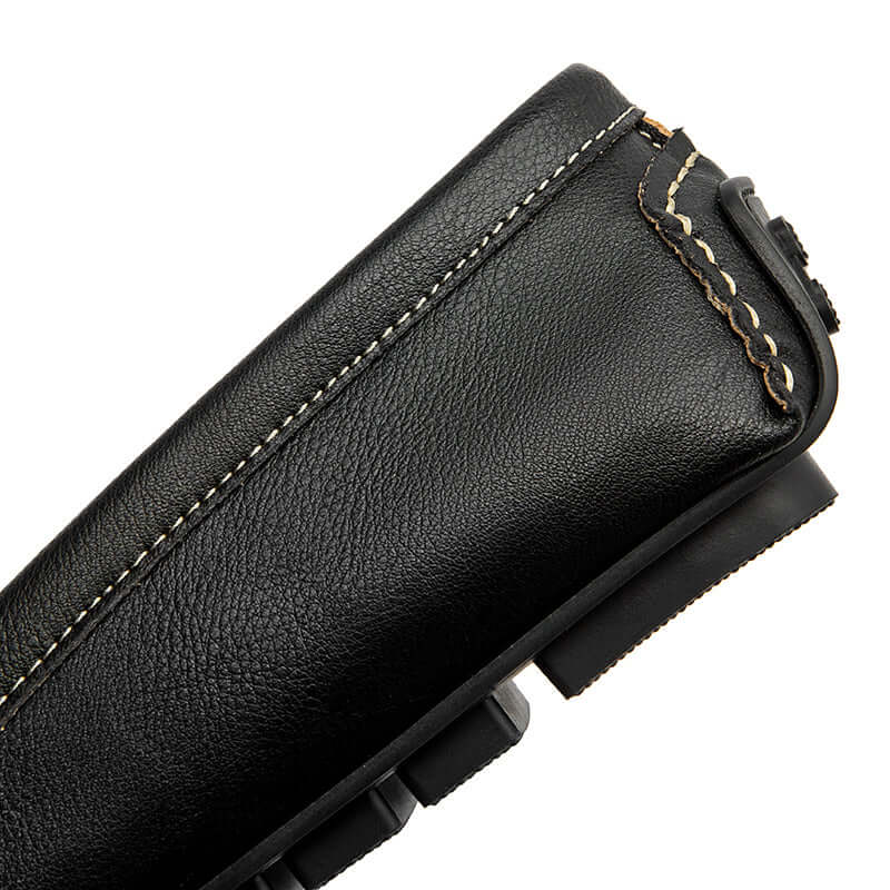 Close-up of Marco Leather Loafers highlighting hand-stitched premium leather, stylish slip-on design, and luxurious comfort for formal occasions.