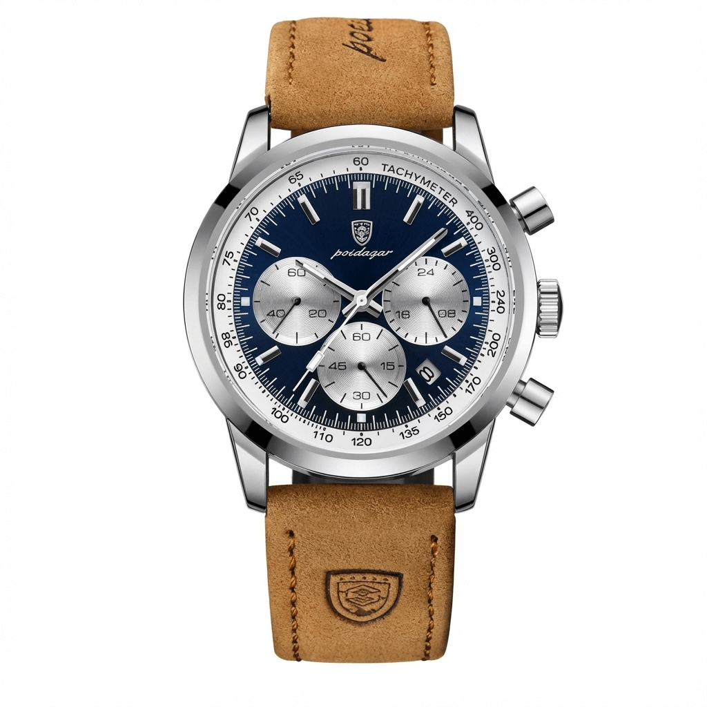 Monarch Automatic – Signature Edition watch with sapphire crystal and genuine leather strap, showcasing luxury and sophistication for men.