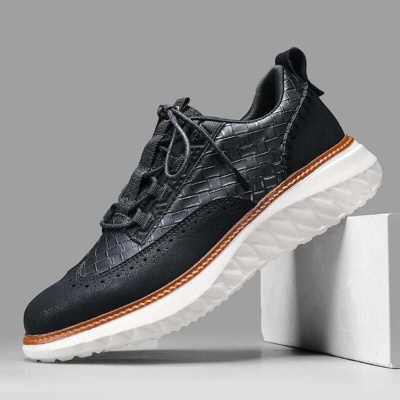 Oxford Ridge Leather Sneakers - men's casual sneakers with breathable, lightweight design for comfort and style, perfect for daily wear.