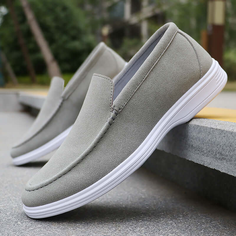Elegant Salento Suede Loafers showcasing premium craftsmanship and slip-on comfort, ideal for men's formal occasions and casual outings.