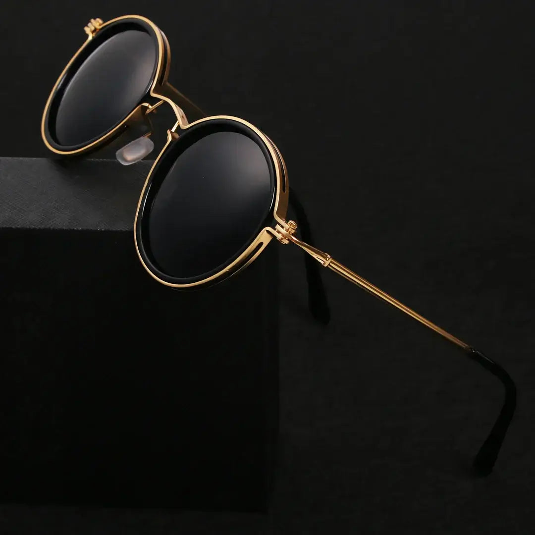 Premium Sterling Shades with UV protection, stylish round polarized lenses, perfect men's sunglasses for travel, driving, and outdoor activities.