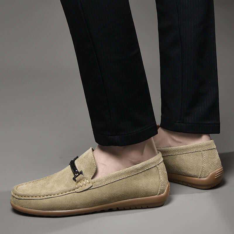 Men's Veneto Suede Loafers - elegant slip-on with premium leather and formal style.