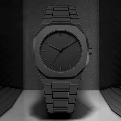 Auron Schwarze Minimalistische Uhr