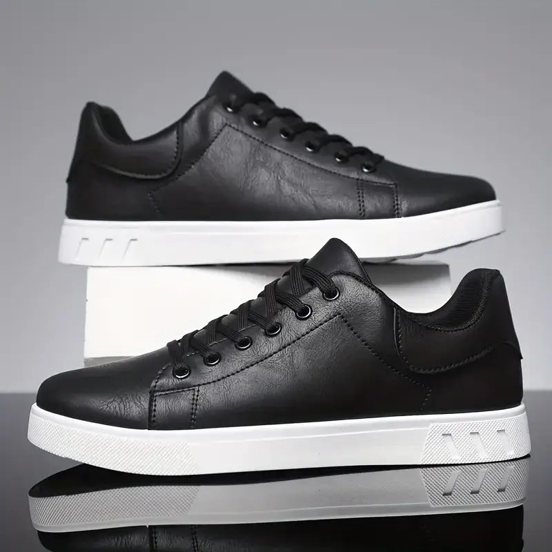 Atlas Casual Sneakers in black, lightweight and breathable design perfect for men's everyday wear, walking, travel, and casual outfits.