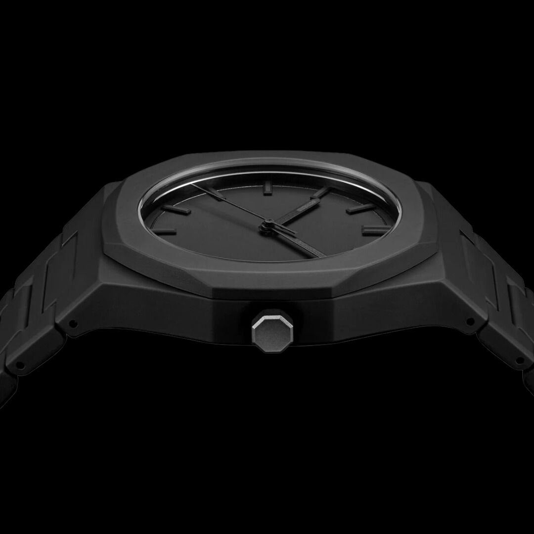 Auron Schwarze Minimalistische Uhr