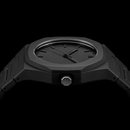 Auron Schwarze Minimalistische Uhr