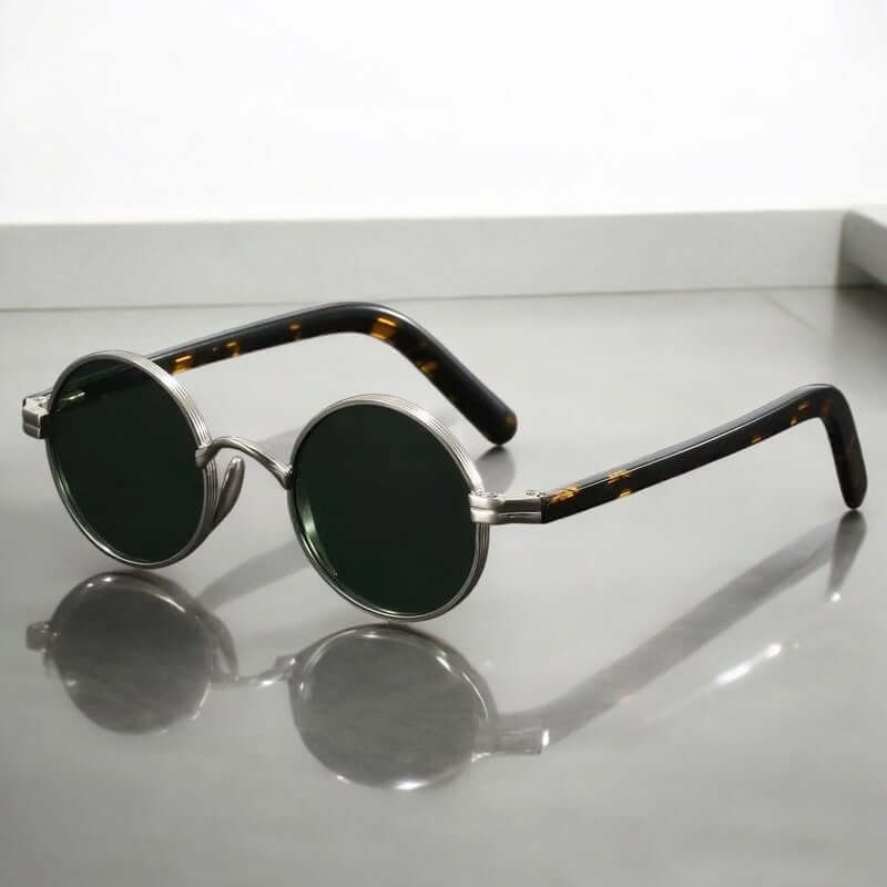 Bellini Shades vintage-style sunglasses with polarized lenses, UV protection, sleek metal frame, perfect for stylish men's everyday wear.