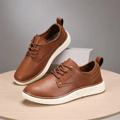 Carvelli Leather Sneakers - stylish, lightweight men's casual sneakers ideal for comfortable everyday wear, walking, travel, and casual outfits.
