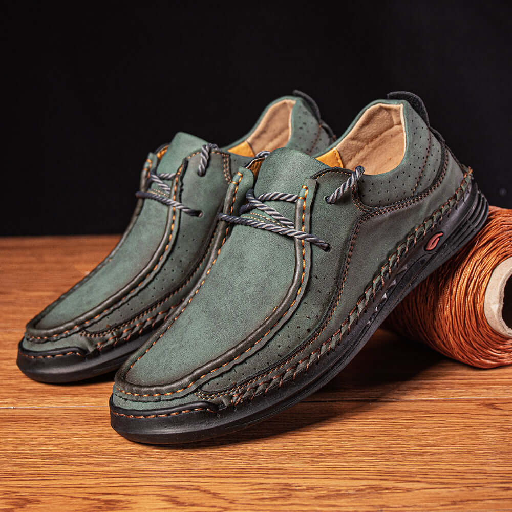 Elegant Dante Leather Loafers showcasing premium craftsmanship, perfect for formal and semi-formal wear with slip-on comfort and style.