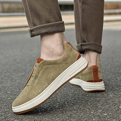 Lupo Casual Cowhide Sneakers - men's stylish, comfortable everyday shoes with breathable suede, perfect for walking and travel.