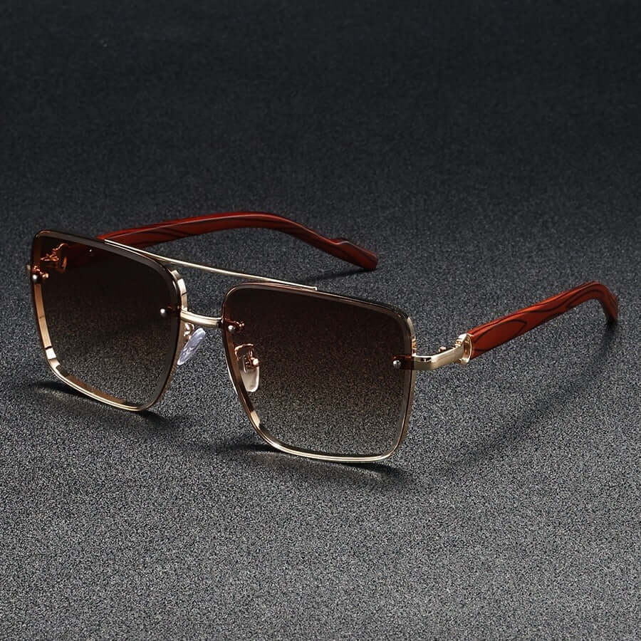 Marbre Vintage Shades: UV protection sunglasses with polarized lenses, stylish square-frame design for men's outdoor activities and travel.