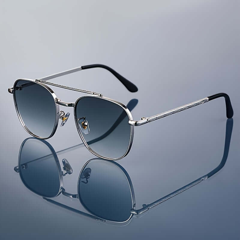 Maverick Shades UV protection sunglasses for men, polarized lenses, stylish aviator design, lightweight, perfect for outdoor activities and driving.
