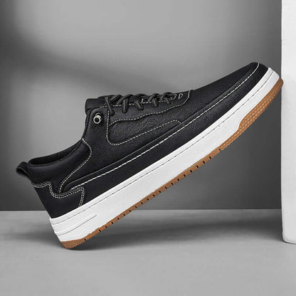 Maxwell Leather Sneakers - men's casual sneakers with sleek design and cushioned comfort, perfect for everyday use, walking, and travel.