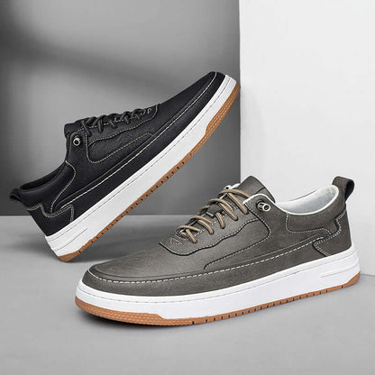 Maxwell Leather Sneakers - stylish, comfortable everyday casual sneakers for men. Perfect for walking and travel. Wear-resistant design.