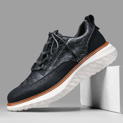 Oxford Ridge Leather Sneakers - men's casual sneakers with breathable, lightweight design for comfort and style, perfect for daily wear.