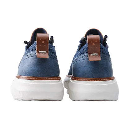 Oxford Ridge Mesh Sneakers for men with breathable mesh, leather accents, and cushioned sole, perfect for comfortable everyday wear and style.