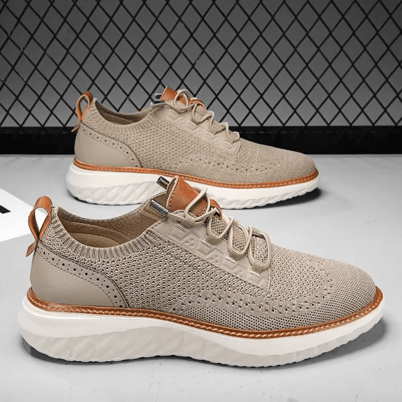 Oxford Ridge Mesh Sneakers: Lightweight, breathable casual sneakers for men with a stylish, versatile design perfect for everyday wear and travel.