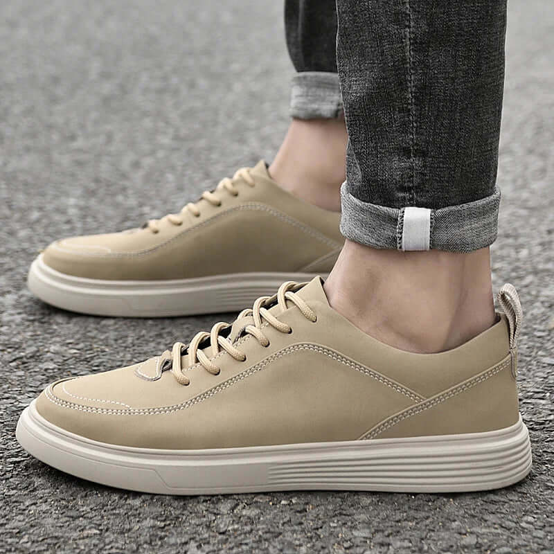 Riviera Italian Leather Sneakers - stylish, lightweight, breathable casual sneakers for men, perfect for everyday wear and travel.