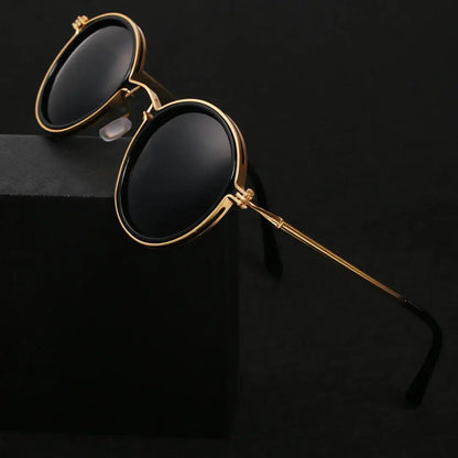 Premium Sterling Shades with UV protection, stylish round polarized lenses, perfect men's sunglasses for travel, driving, and outdoor activities.