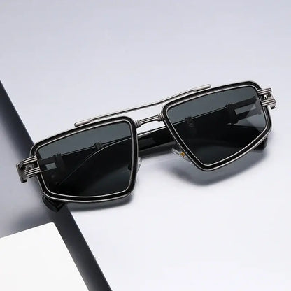 Stratos Shades UV protection polarized sunglasses for men, stylish double-bridge design, perfect for driving, travel, outdoor activities.