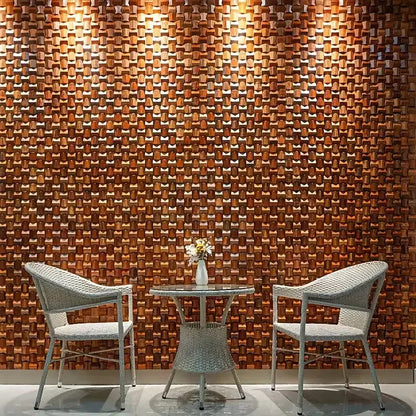 Massivholz 3D Mosaikplatte Premium ✅(30 x 30 cm)