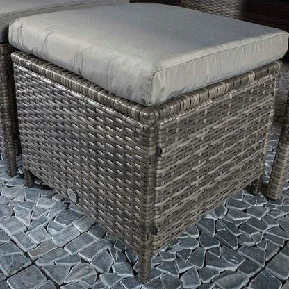 Windsor Rattan Feuertisch-Ecksofa und Hocker Gartenmöbel-Set