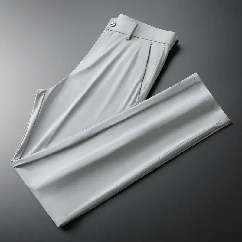The Everyday Pants - men's casual pants in luxurious ice silk, featuring a flexible fit and modern style for versatile wear and comfort.